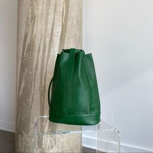 Authentic! RARE🔥 Louis Vuitton Randonnee PM Epi Leather Shoulder Bag Backpack